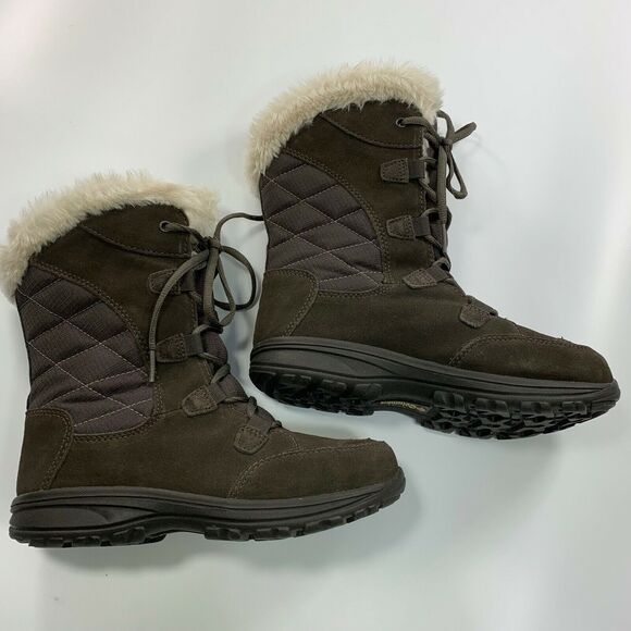 Columbia Womens snow Boots Suede Insulated Winter Sz 5.5 - Picture 3 of 10